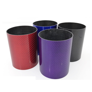 คาร์บอนไฟเบอร์หลอดกลมคาร์บอนไฟเบอร์ม้วน3K ห่อด้วยลายทแยงผิวด้าน - Product Image 2