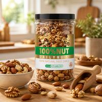 Étiquettes adhésives personnalisées en feuille d'or pour pots de noix - Autocollants en papier d'art imprimés UV résistants à l'huile pour emballages de noix mélangées, cadeaux et snacks haut de gamme