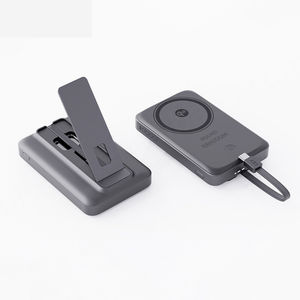 แบตสำรอง L C34 Qi2 ไร้สาย PD35W 20W ดีไซน์แม่เหล็กบางเฉียบ ความจุ 10000mAh พร้อมฟังก์ชั่นขาตั้งสำหรับแล็ปท็อปและโทรศัพท์มือถือ ใช้บนโต๊ะทำงาน - Product Image 1