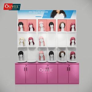 Vitrine de salon pour perruques personnalisée Présentoir pour perruques pour salons de beauté Présentoir pour perruques - Product Image 4