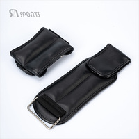 En gros, Leggings de sport unisexe noirs en PU, réglables, avec logo personnalisé, pour entraînement, durables, avec protection de la cheville et poids de 1KG