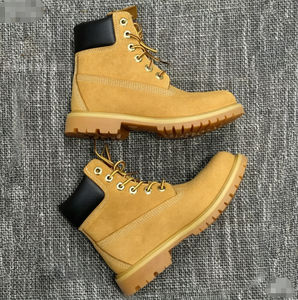 Botas de tobillo de ante sintético para hombre, punta redonda, impermeables, zapatos de mujer, botas Martin de cuero de primera calidad, zapatos para hombre y mujer - Product Image 4