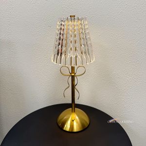 New cross-border luxury bow <b>table</b> <b>lamp</b>, bedroom and living room decoration, girly ornament, desktop charging ambient <b>lamp</b>. - Product Image 4