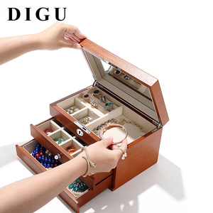 <span class=keywords><strong>Organizadores</strong></span> <span class=keywords><strong>de</strong></span> Joyería <span class=keywords><strong>de</strong></span> Lujo DIGU, Caja <span class=keywords><strong>de</strong></span> Joyería <span class=keywords><strong>de</strong></span> <span class=keywords><strong>Madera</strong></span> Maciza Roja <span class=keywords><strong>de</strong></span> Alta Gama <span class=keywords><strong>de</strong></span> Tres Niveles para Almacenamiento, Venta al Por Mayor - Product Image 2