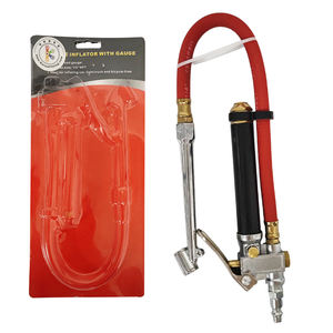 Pistolet de gonflage de pneus avec manomètre précis, embout et tuyau d'air professionnels pour le service des pneus de voitures, camions et motos - Product Image 3