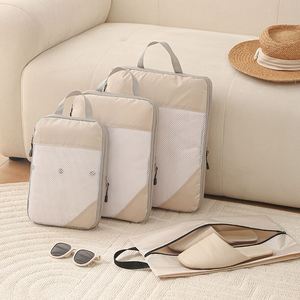 Travel Organizer <b>Bag</b> Set 4pcs Sets <b>Compression</b> Packing Cubes for Travel - Product Image 3