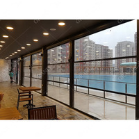 Usine Double Glaçure Moteur Électrique Aluminium Vertical Coulissant Automatique Simple Accroché Vertical Ascenseur Fenêtre