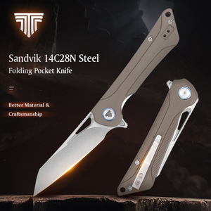 14C28N Lame En Acier G10 Poignée <span class=keywords><strong>Couteau</strong></span> De Poche avec Clip Camping Survie En Plein Air Tactique Couteaux Pliants - Product Image 2
