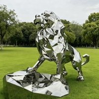 Sculpture d'éléphant grandeur nature pour extérieur, modèle 1:1, en acier inoxydable 304/316, finition poli miroir, sculptée à la main, logo personnalisé