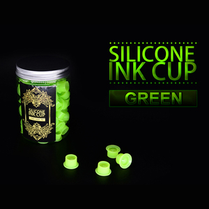 Venta al por mayor de fábrica: Soporte de silicona verde para tinta de tatuaje con base para accesorios de estudio de tatuajes - Product Image 5