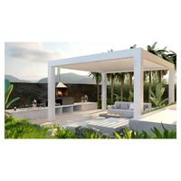 Gazebo à persiennes sur mesure de haute qualité, fabriqué à Foshan, en alliage d'aluminium, résistant aux intempéries, pour une utilisation en extérieur dans les jardins et les villas
