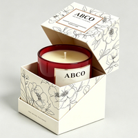 Huiles parfumées personnalisées avec logo de marque et emballage, bougies en verre avec étiquette privée, boîtes d'emballage en papier