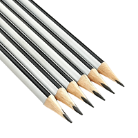 Lot de 6 crayons HB noirs standard, crayons triangulaires pour l'école, fournitures de bureau, papeterie personnalisée en gros