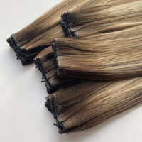 Extensions de cheveux naturels bruts à double trame, nouveau design, tissage invisible Genius Weft, collection automne 2026, pour brunes