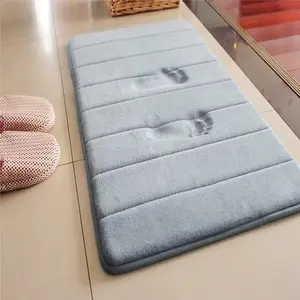 Factory Price Household Non-Slip Bathroom Doorway Foot Mat Comfortable Soft Absorbent Memory Foam Bath Mat