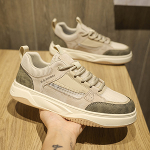 Zapatillas blancas de suela gruesa, ligeras, transpirables y versátiles de nuevo estilo para mujer. Calzado deportivo informal de suela blanda que aumenta la altura, color blanco - Product Image 3