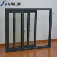Fenêtre coulissante moderne en alliage d'aluminium, double vitrage Low-E, moustiquaire en acier inoxydable, isolation thermique, extérieur, hôtel, villa
