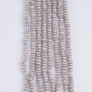 Perlas Barrocas Sueltas de Agua Dulce Naturales, Grises, Planas, de 18 cm, 2.5-3 mm, para Joyería DIY, Promoción Especial - Product Image 4