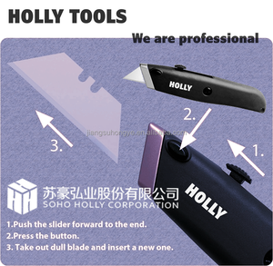 Đa dừng 3 vị trí Nylon sợi thủy tinh xử lý có thể thu vào tiện ích dao Hộp cắt cho thùng carton với nhanh chóng thay đổi lưỡi chức năng - Product Image 2