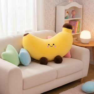 Oreiller en <span class=keywords><strong>peluche</strong></span> <span class=keywords><strong>banane</strong></span> anti-stress - Jouet fruit à longues pattes super doux pour enfants, oreiller décoratif et câlin amusant - Product Image 2