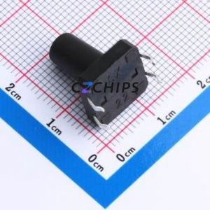 TS015-CBW1EH15.0 Tactile Switch Through hole-4P,12x12mm Switch Single Pole Single Throw Round Button 1.8N Through Hole - Product Image 2