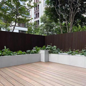 Clôture en WPC moderne, écologique, extérieure, 3D, imperméable, ignifuge, pour <span class=keywords><strong>jardin</strong></span>, pente, avec poteaux en aluminium, embossée, salon, salle de sport - Product Image 6