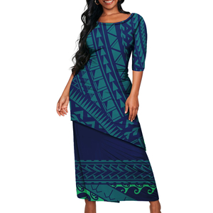 Blusas de talla grande informales y faldas largas, diseño Tribal polinesio, patrón personalizado, conjuntos de vestido de calle Sexy de dos piezas para mujer - Product Image 6