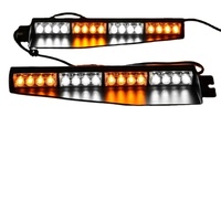 Stroboscope led pour le tableau de bord, accessoire d'intérieur en ambre, en cas d'urgence, montage fendu, barre lumineuse, 30x32 LED