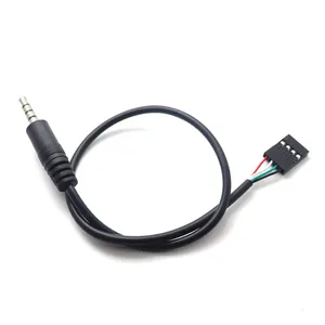 DC3.5mm Audio Jack Male to Dupont 2.54 4pin Motherboard Extension Cable