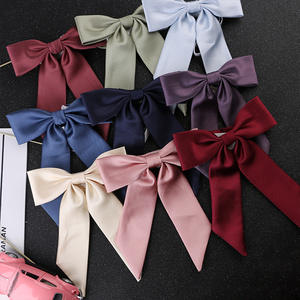 Corbatas Japonesas Pequeñas de Jacquard de Color Sólido con Lazo, Cuello de Flores, Mango Largo, Punta Larga y Doble Capa - Product Image 2