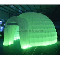 Orient Inflatables Tente chapiteau dôme gonflable avec éclairage LED de 5m de diamètre Tente Igloo à air pour événement