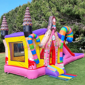 Castillo inflable comercial para niños, tipo Sugar Shack, con tobogán, para uso en exteriores, venta al por mayor. - Product Image 2