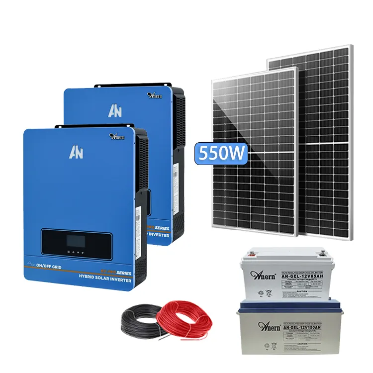 Home power solar equipment 5kw solar panel complete set