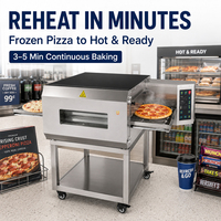 Horno Eléctrico para Pizza de 18 Pulgadas, Horno de Aire Caliente para Hornear Pizza, Ahorra Trabajo, para Restaurante/Horno de Pizza de Acero Inoxidable de Alta Capacidad
