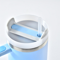 Gobelet personnalisé 40 oz en acier inoxydable pour sublimation, bouteille d'eau 40 oz, gobelet vierge pour sublimation avec poignée et couvercles à paille, pour voiture