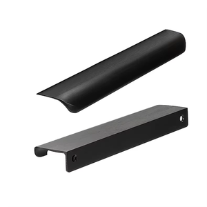 Gagang Lemari Kamar Tidur Hitam Modern, Gagang Tersembunyi, Tarikan Pintu Lemari, Kenop Laci, Gagang Persegi Panjang, Perlengkapan Furnitur - Product Image 4