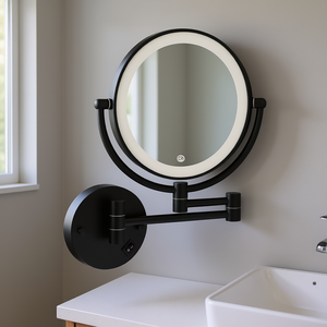 Db Round <b>Makeup</b> <b>Mirror</b> 8 Inch <b>Led</b> Dual Sided Wall Mount 1X 3X Magnification Metal Frame Vanity <b>Mirror</b> For Beauty - Product Image 2