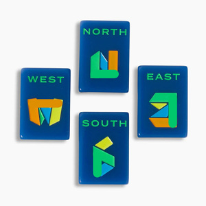 Prêt à expédier – Jeu de <span class=keywords><strong>Mahjong</strong></span> en acrylique bleu amiral, simple couche, 160 tuiles – Édition de luxe élégante pour adultes - Product Image 2