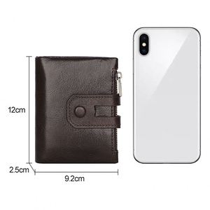 Cartera de Viaje Corta de Cuero Genuino con Bloqueo RFID para Pasaporte/Vacunación y Tarjetero, Personalizable al por Mayor - Product Image 2