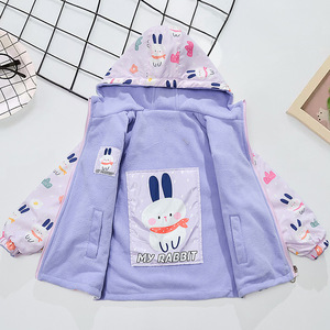 Chaqueta Casual para Niños con Forro Polar de Doble Cara y Cierre, Diseño de Dibujos Animados, para Otoño y Primavera, Unisex, <span class=keywords><strong>Cortavientos</strong></span> - Product Image 3