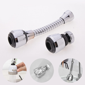 Aérateur de robinet universel rotatif à 360 degrés, extension de pommeau de douche à économie d'eau, finition chromée, accessoire de salle de bain - Product Image 5