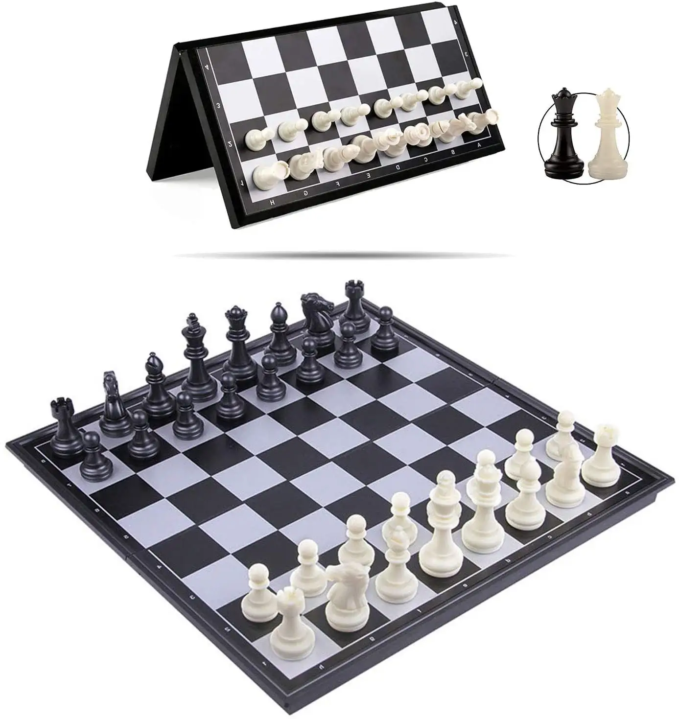 カスタムABSトーナメント25*25 * 2cmチェスボードセットゲームセット磁気高級チェスセットプラスチック