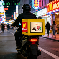 Boîte à emporter numérique LED pliée avec logo personnalisé Boîte alimentaire de livraison étanche pour la publicité de moto pour les applications vidéo
