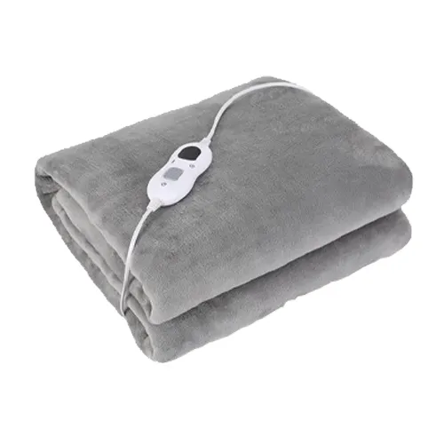 Soft Fleece Electric Blanket / 6 Heat Settings Heating Blanket with 8 Time Settings / 3hrs Timer Auto Shut Off