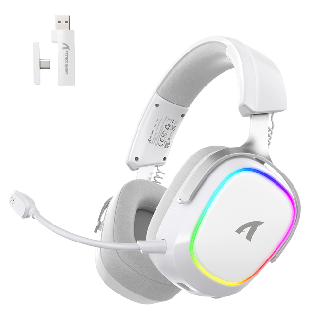 Attack Shark G800 Wireless BT 2.4G Tri-mode Headset RGB Light Computer Gaming Headphones
