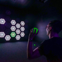 Découvrez le plaisir ultime avec le jeu de lancer de balle Machine Toss Target et les jeux muraux interactifs sous des lumières LED brillantes