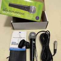 Microphone filaire à condensateur cardioïde multifonctionnel SV100 original en gros, construction métallique, suppression du bruit pour le karaoké