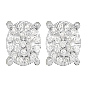 Boucles d'oreilles de luxe en diamant de laboratoire taille ronde, plaqué or 10 carats, bijoux unisexes, cadeau pour hommes et femmes, pour les occasions spéciales - Product Image 1