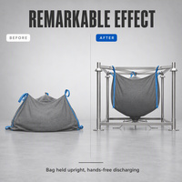 Structure de support pour Big Bag en acier galvanisé à chaud à quatre poteaux pour la manutention et le stockage de poudres en entrepôt