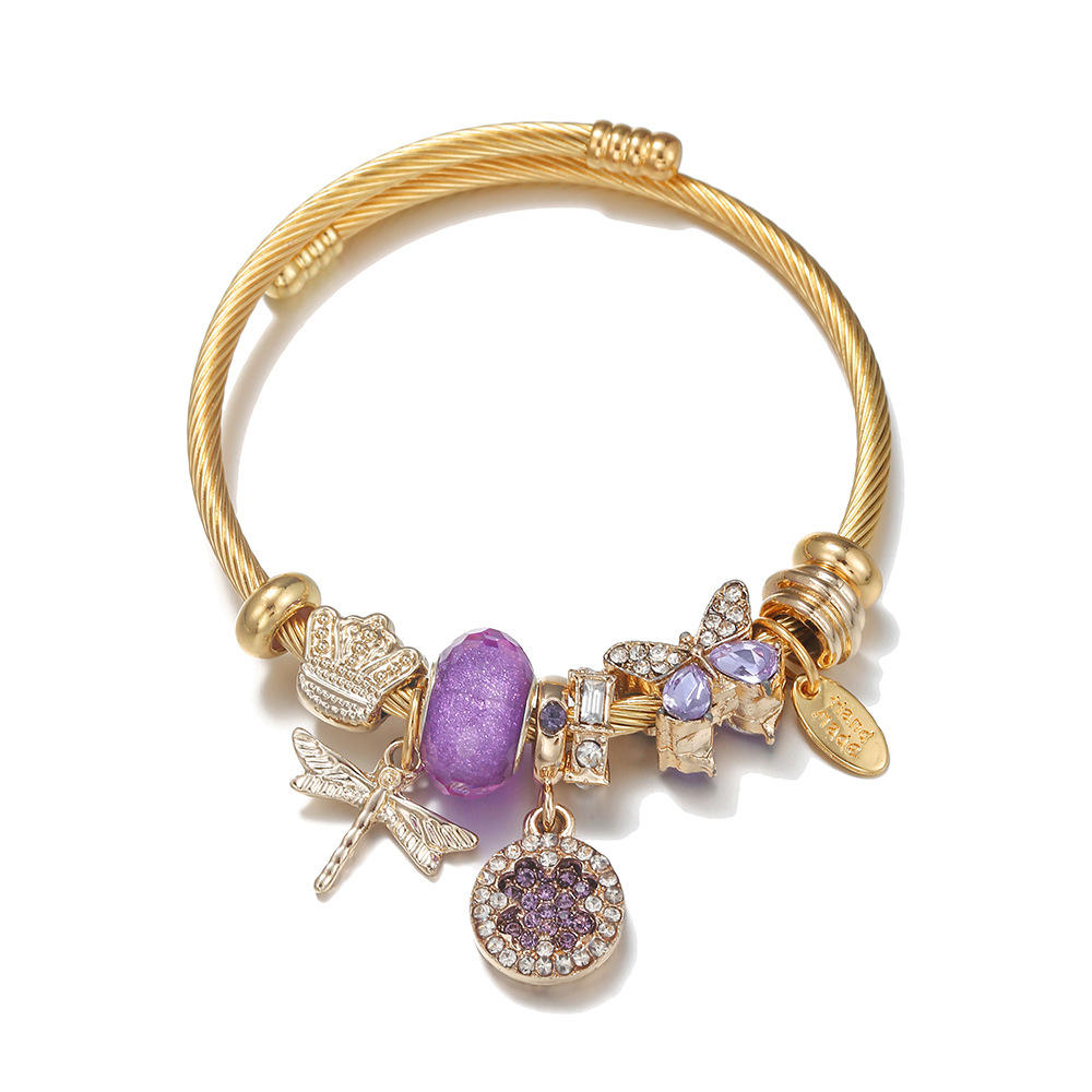 Style Mori Bracelet Fairy Four-Leaf Clover Butterfly Gold